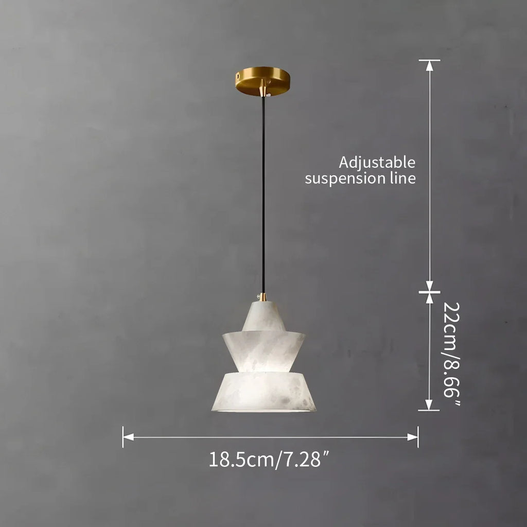 Spanische Pendelleuchte aus Alabaster und Nachttischlampe | Desfino