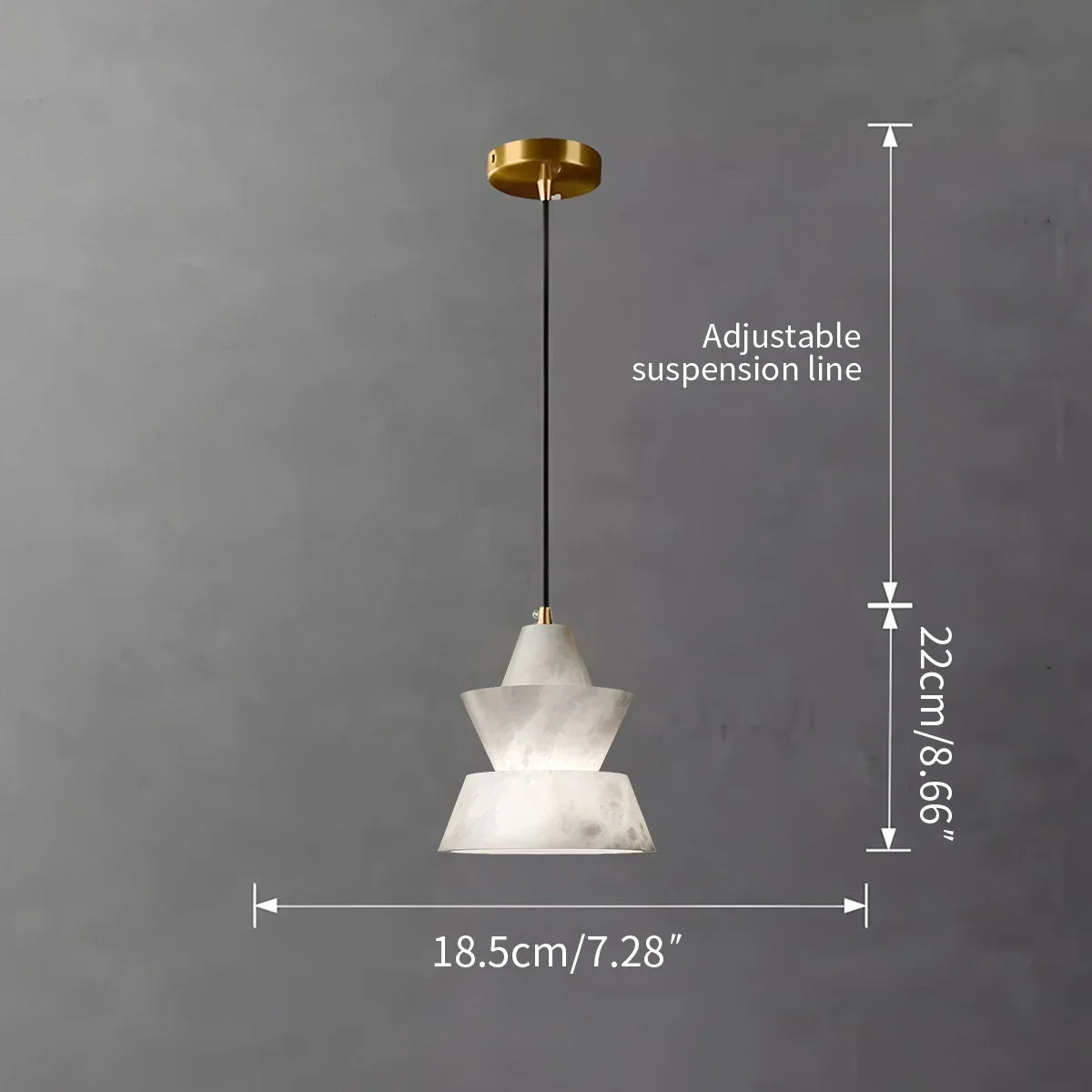 Spanische Pendelleuchte aus Alabaster und Nachttischlampe | Desfino