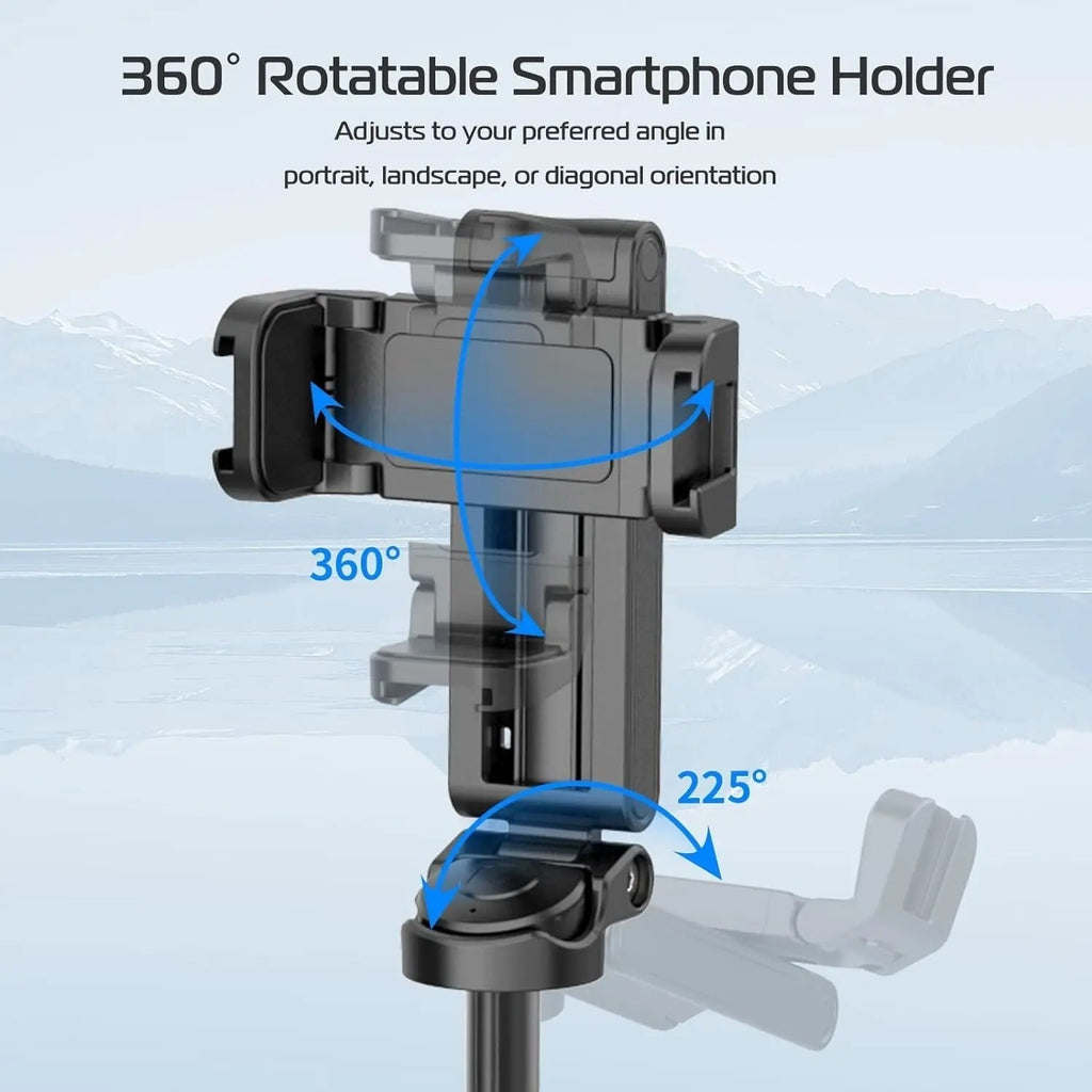 LumaFlex Bluetooth selfie tyč — otočný držák telefonu o 360° - Desfino