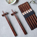 Miyabi Golden Sakura-sett med spisepinner i tre — japanskinspirert design - Desfino