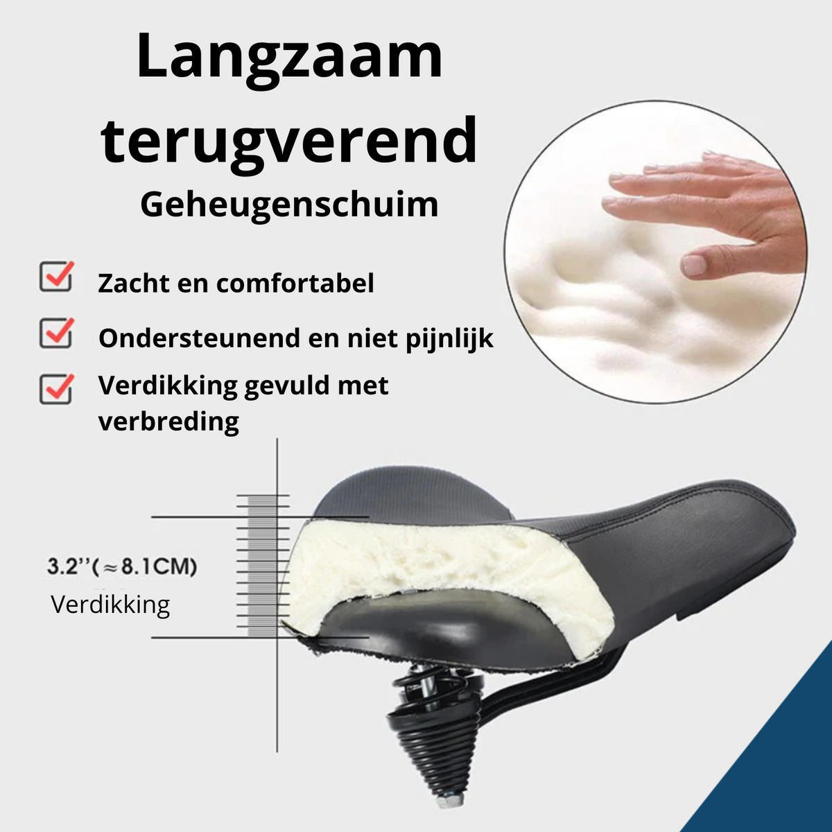 Orion gelsete til sykkel - støtdemping og ergonomisk støtte - Desfino