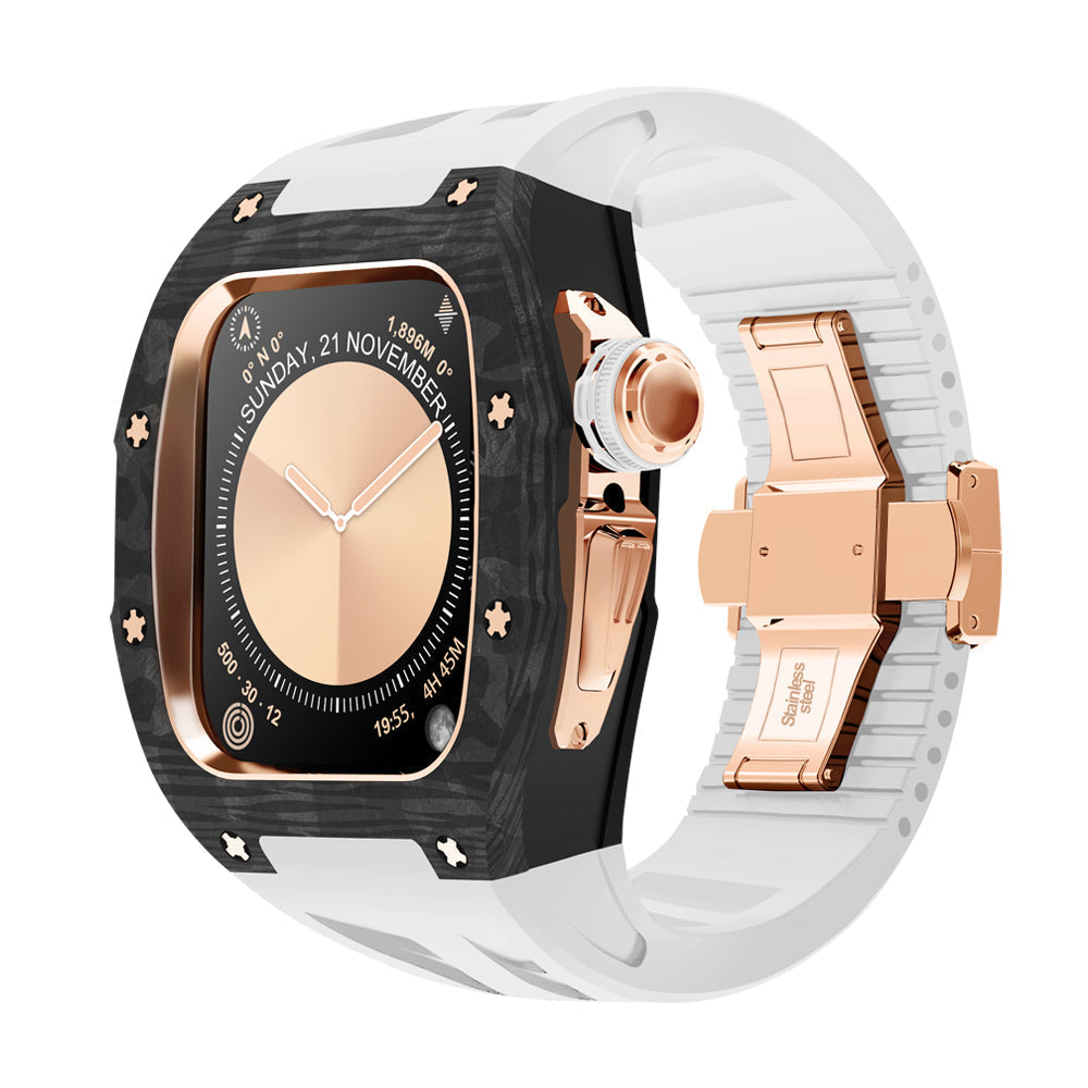 NovaCarb S10 Titanium Carbon Fiber Apple Watch Retrofit Kit - Desfino