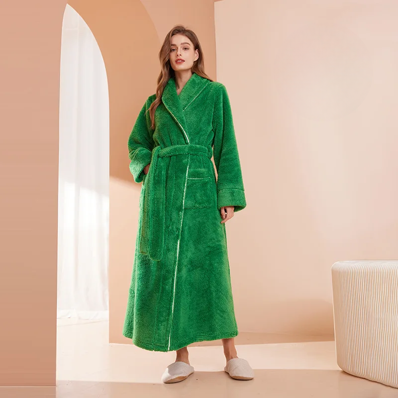 Robe de inverno CozyFlannel — Flanela macia, com cinto e gola de abas - Desfino