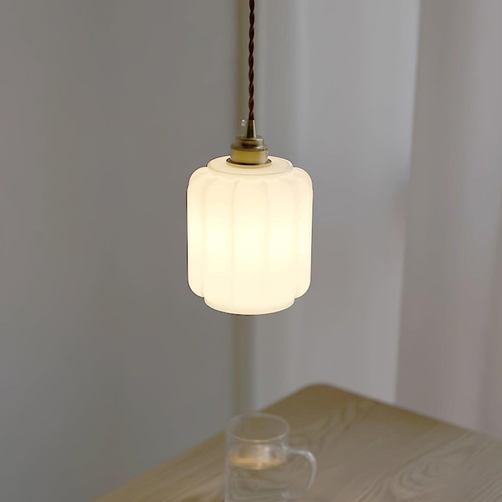 Henry Pendant Lamp — White Glass Shade