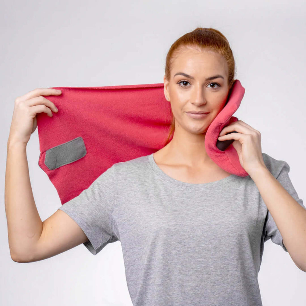 Ergonomický cestovní polštář pro oporu krku — polštář ve stylu zavinovacího šátku