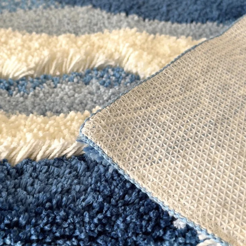 Marisyl getuft oceaangolventapijt — antislip decoratief vloerkleed - Desfino