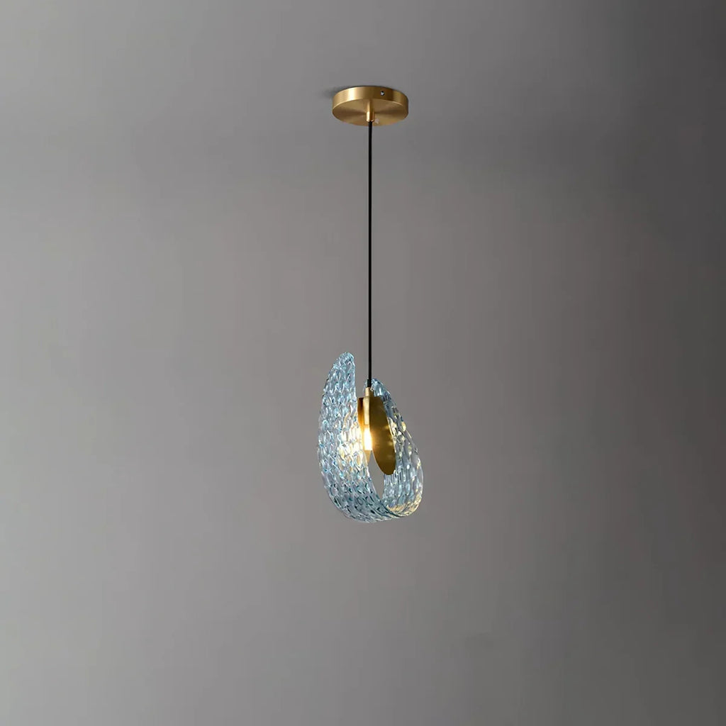 Peacock Blue Art Glass Chandelier for Dining Room | Desfino