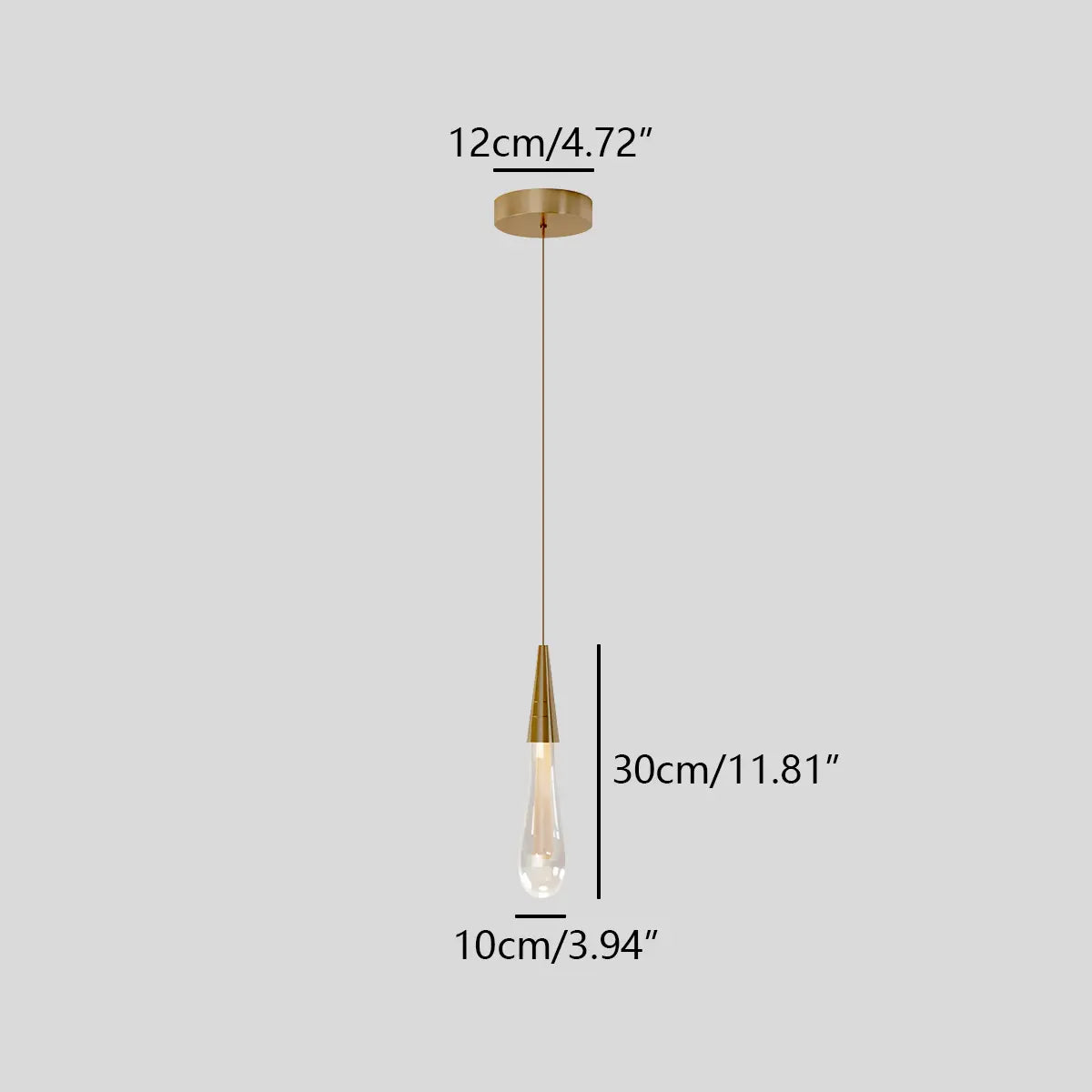 Drop Crystal Chrome Pendant Light for Bedroom | Desfino