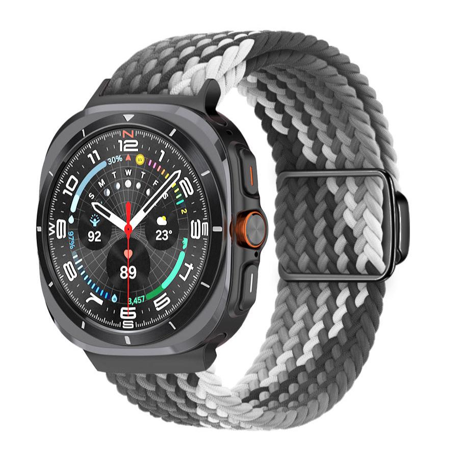 Bracelete de nylon entrançado Arivra — Fivela magnética para Galaxy Watch Ultra - Desfino