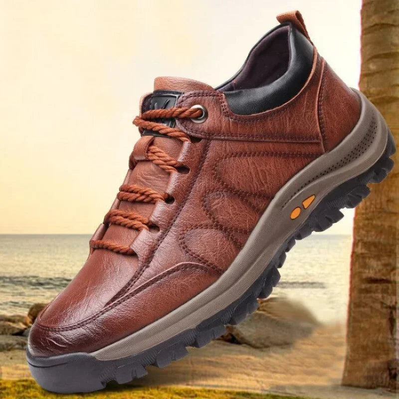 Sapatos casuais para homem com suporte para o arco do pé — cosidos à mão, antiderrapantes - Desfino