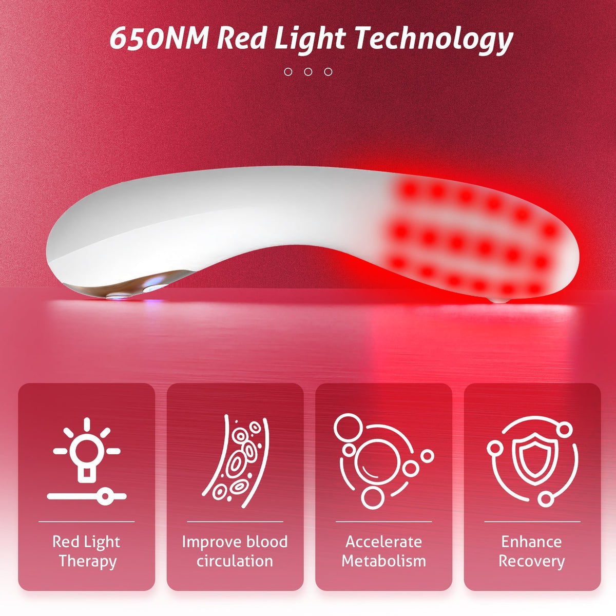 Intimes Wellnessgerät für Damen — 630–660nm rotes Licht, 8 Stufen - Desfino
