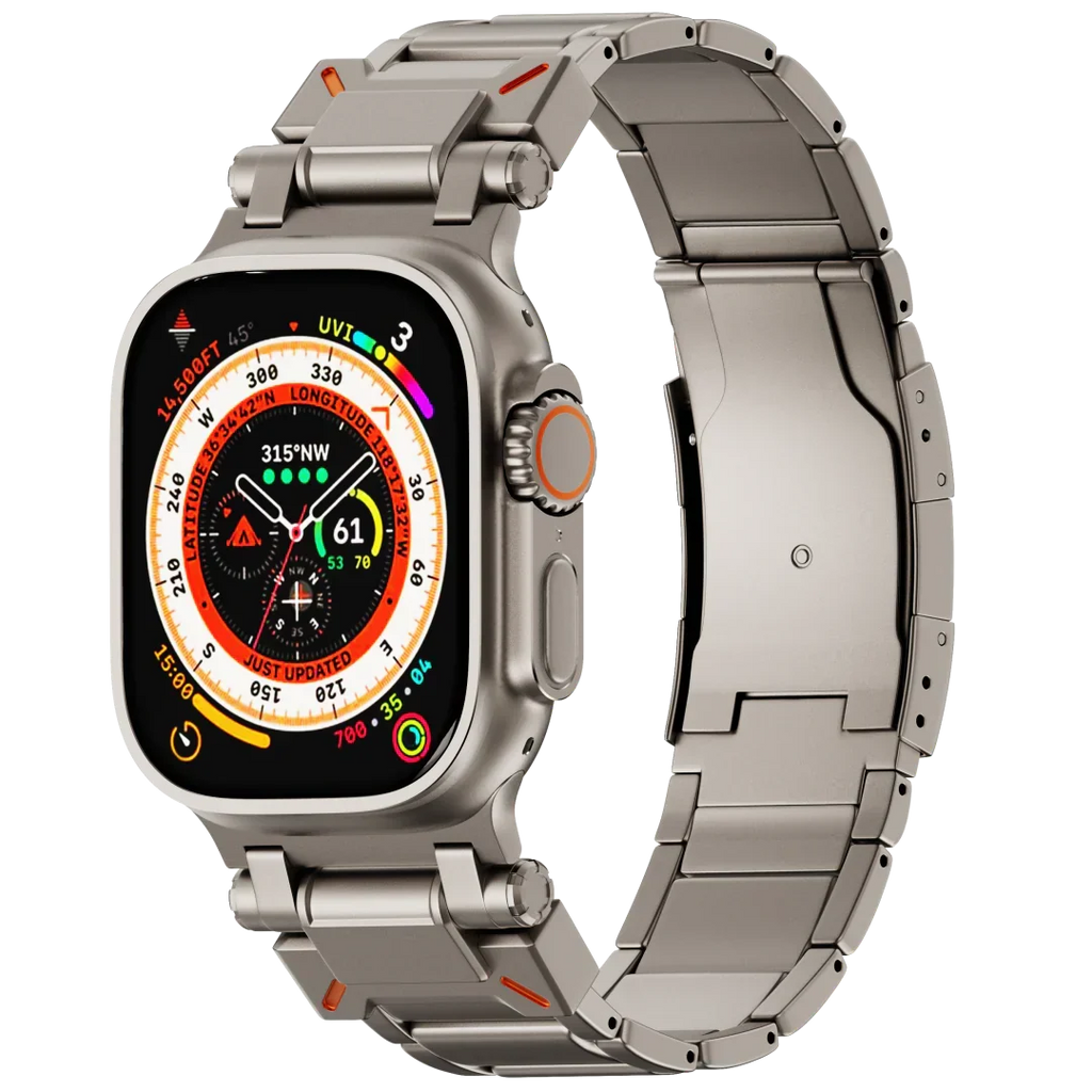 オーリダン Apple Watch UltraおよびUltra 2用耐傷性チタンバンド - Desfino