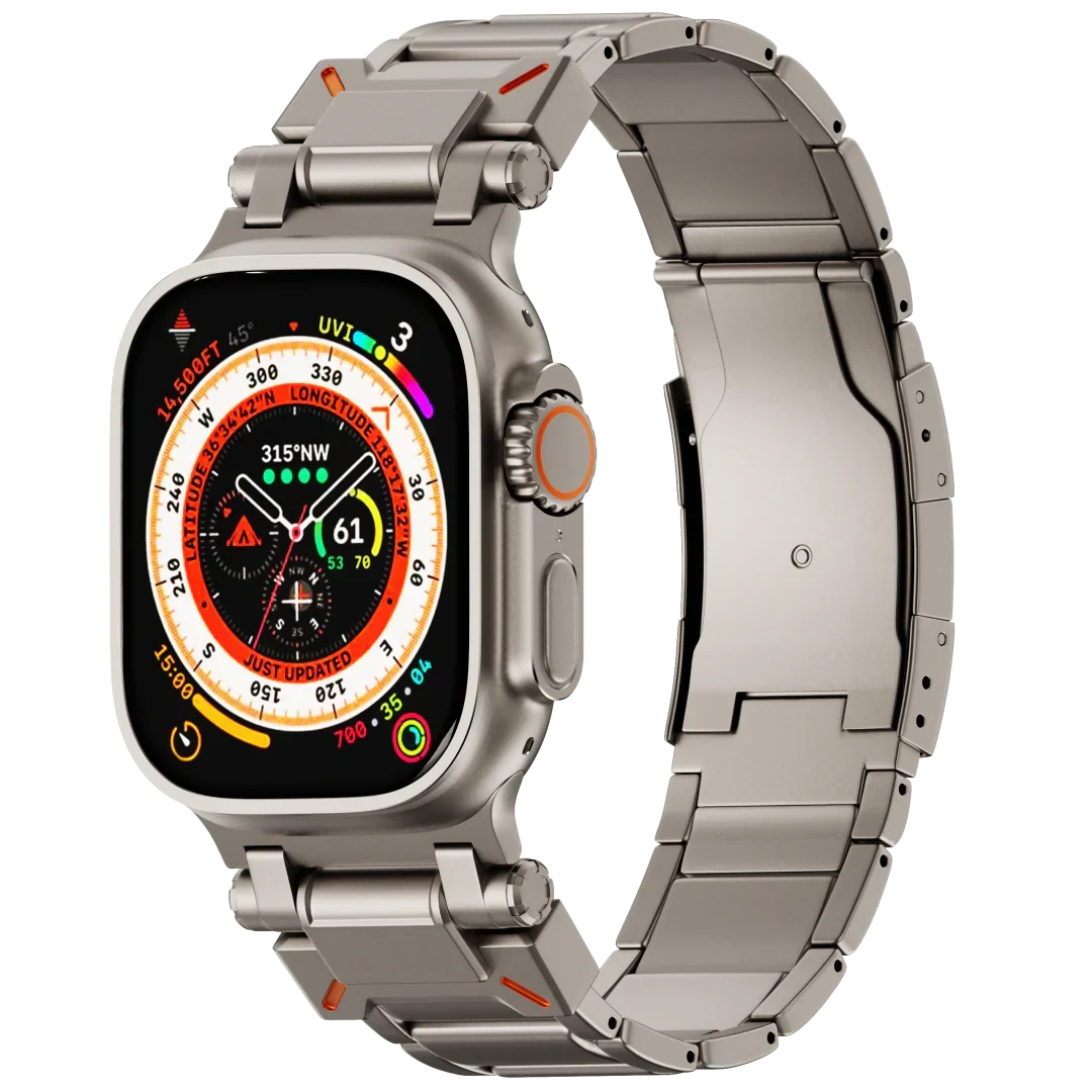 オーリダン Apple Watch UltraおよびUltra 2用耐傷性チタンバンド - Desfino