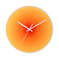 Ceas de perete din sticlă Lumeo Astra Sunset, 30 cm — Mecanism quartz silențios - Desfino