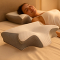 SomniEase Nackenkissen — 2-in-1 ergonomischer Memory-Schaum - Desfino