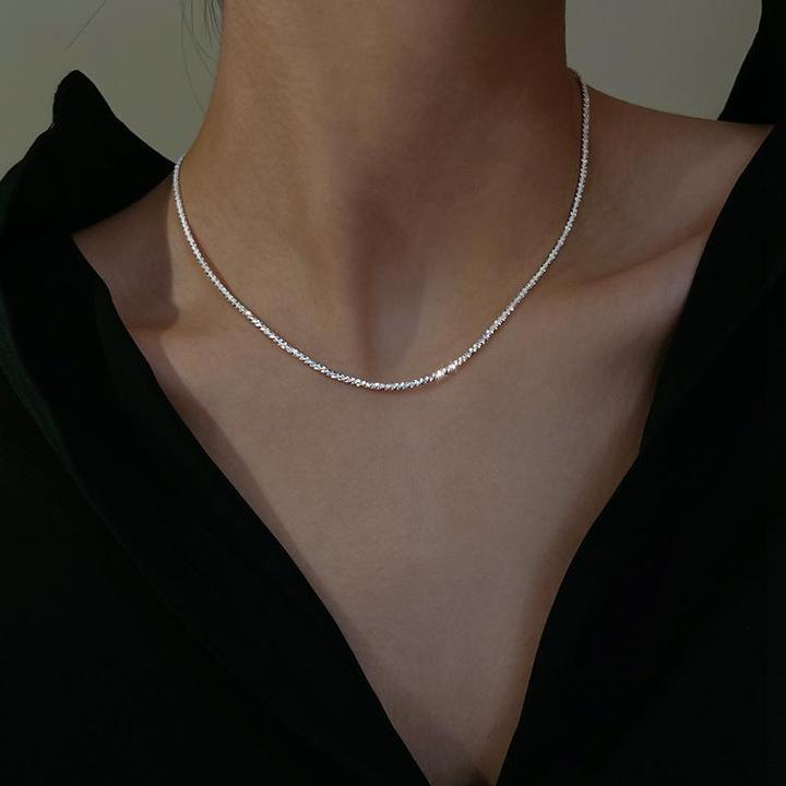 Lunara Silbernes Sternenlicht-Halsketten-Set — Zweiteiliges Sterlingsilber - Desfino