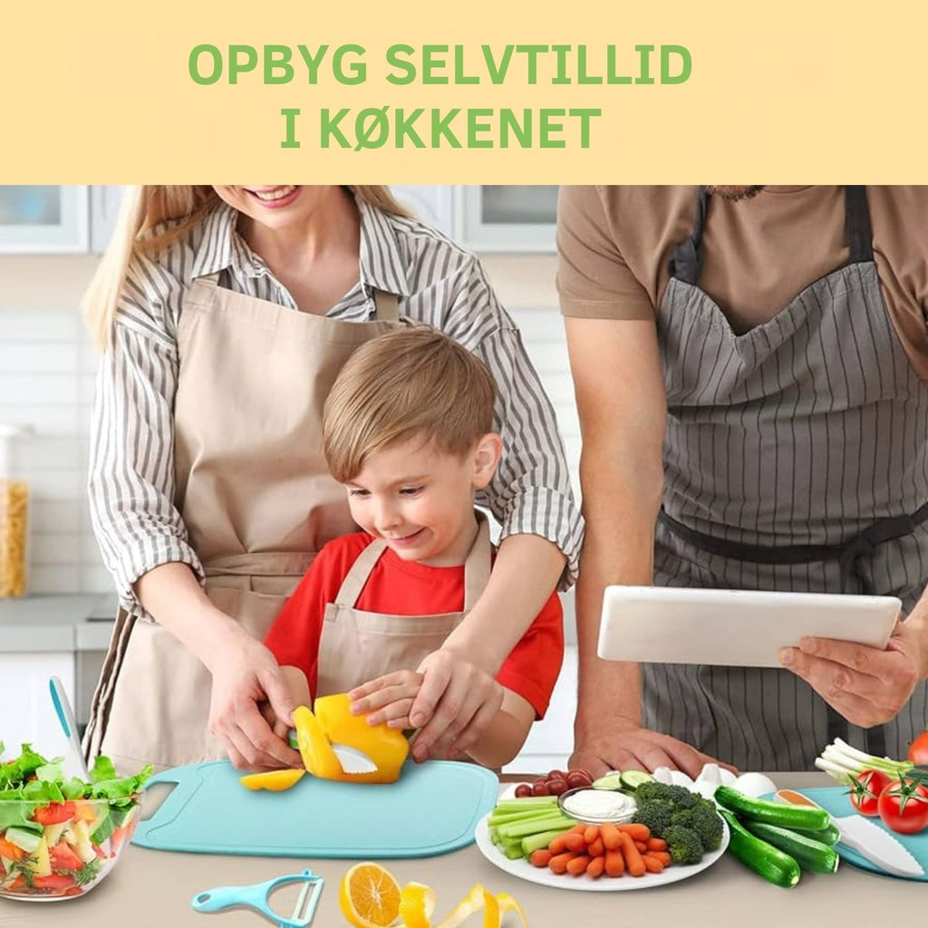MiniChef Sicheres Kochset — 13-teiliges Küchenutensilienset für Kinder - Desfino