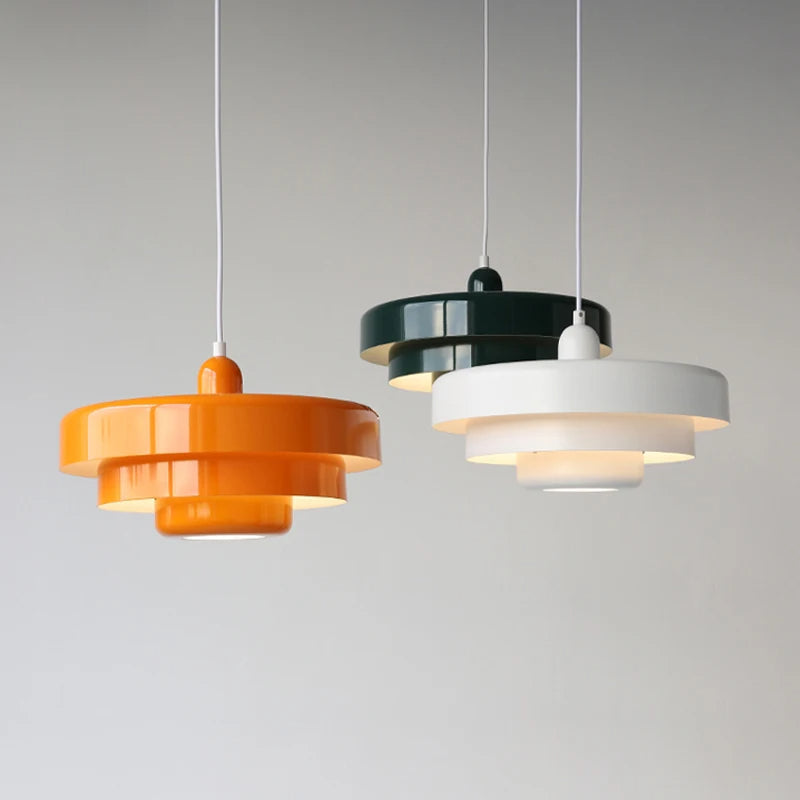 Justerbar Bauhaus LED-pendellampa — svart, guld och grön | Desfino
