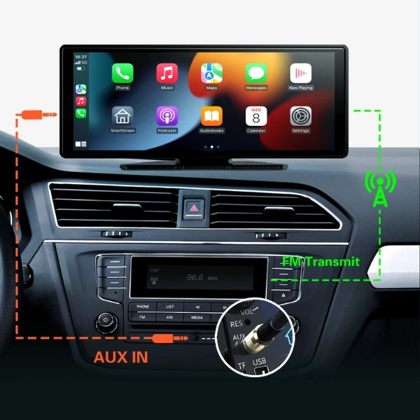 צג מגע Orion בגודל 10.26" עם CarPlay אלחוטי ו-Android Auto | Desfino