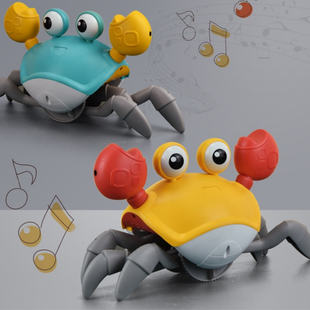 Chodítko s hračkou CrawlCrab pro batolata — pohybové senzory, změna směru - Desfino