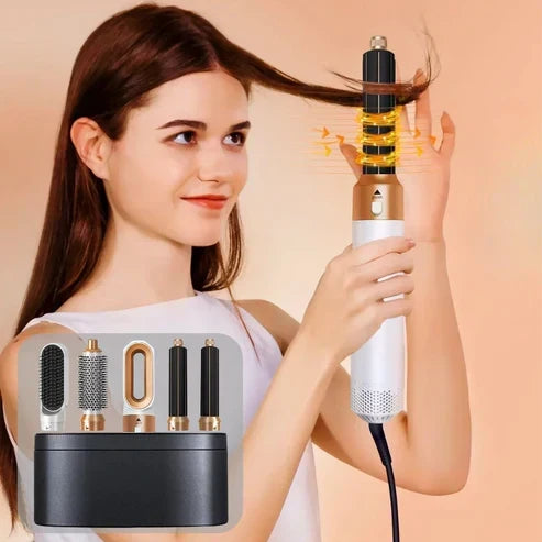Lunera 5-in-1 Hair Styler — Coanda Auto Curler, Dryer & Flat Brush | Desfino