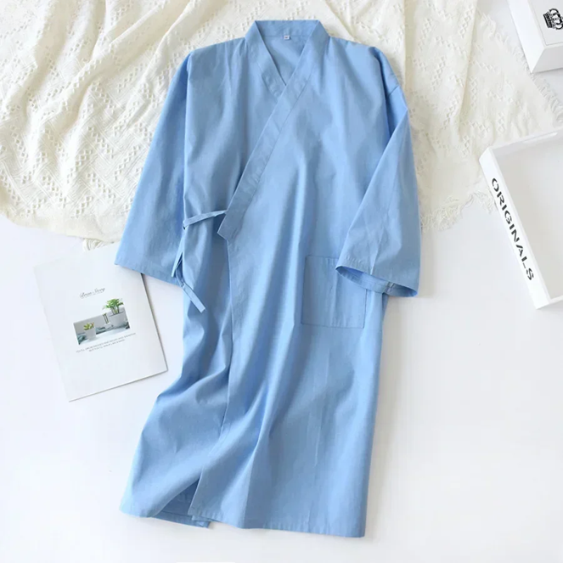 Nadirloft 2024 Edition Men's Cotton Kimono Nightgown - Desfino
