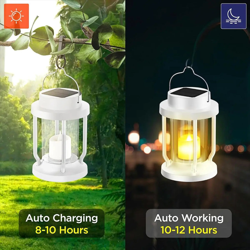 Solar Flameless Candle Lantern Hanging Light | Desfino