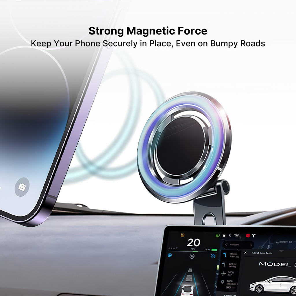 Navaro magnetische iPhone-autohouder — Verstelbare standaard - Desfino