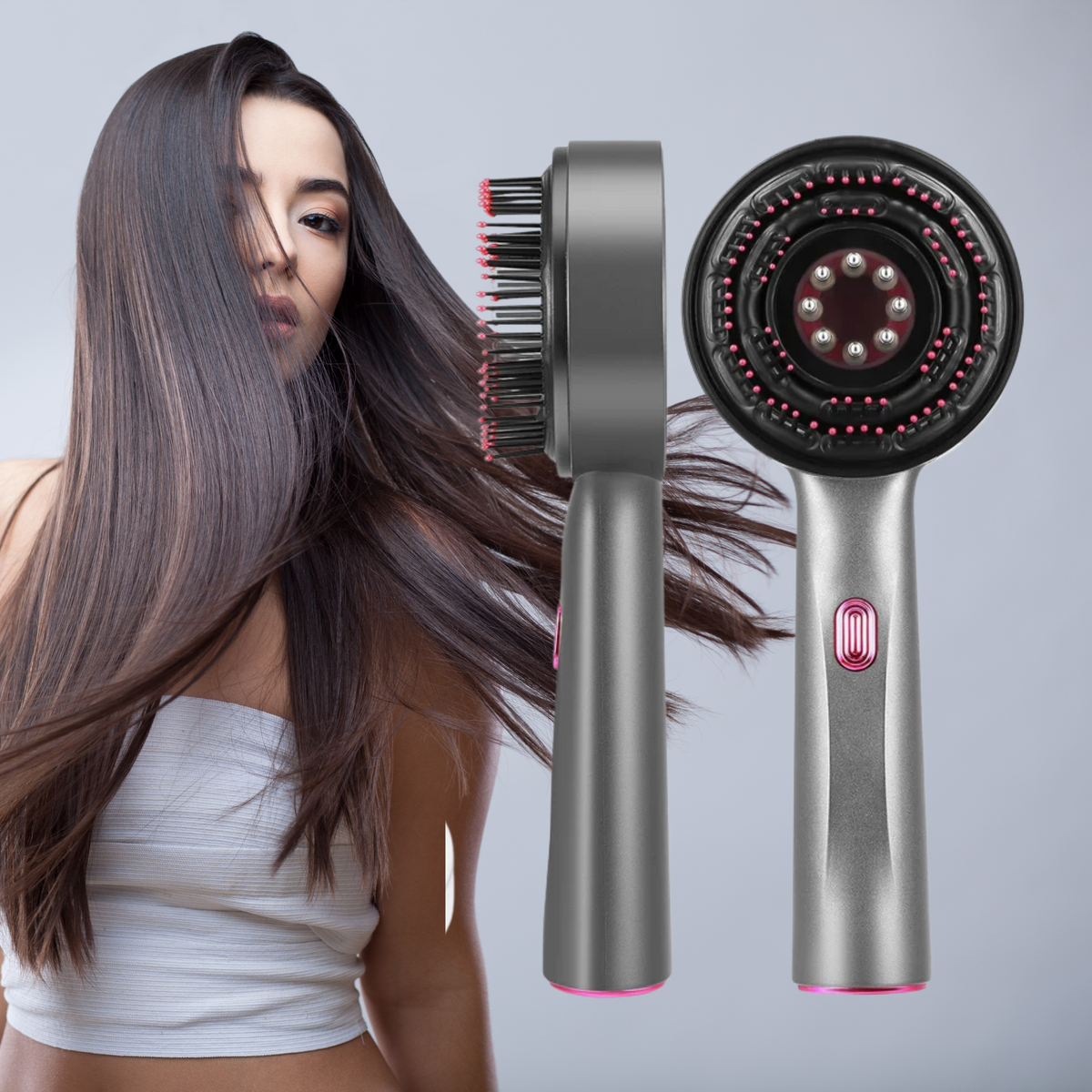 TressGlow Red Light Scalp Massager for Thinning Hair Support - Desfino