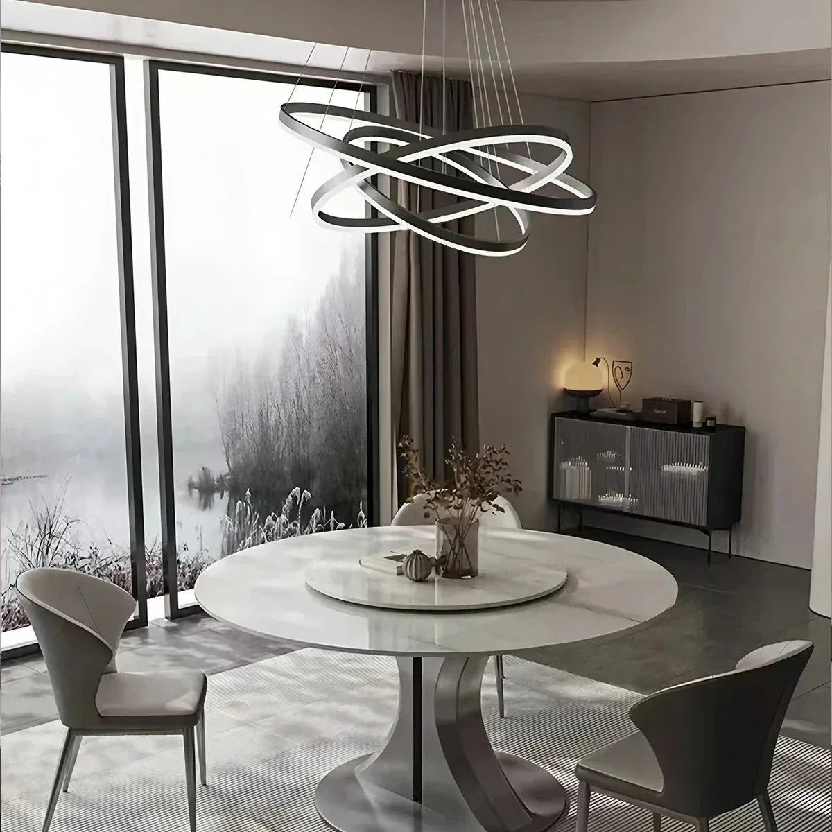 Circle Layered Living Room Chandelier | Desfino