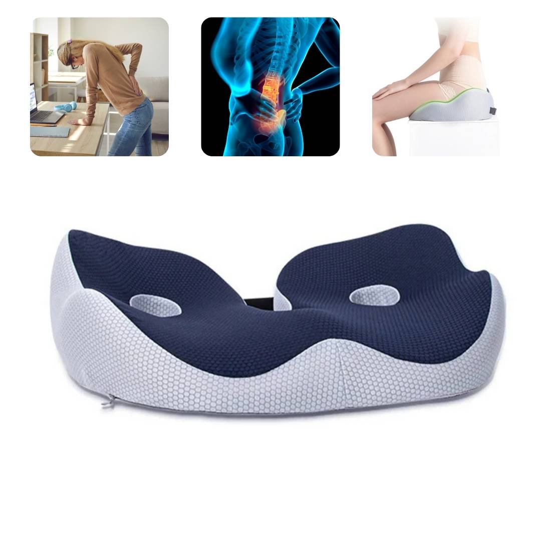 Cuscino per seduta ErgoPro in memory foam — Supporto della postura, sollievo dal coccige - Desfino