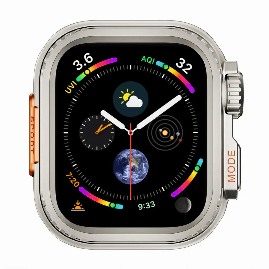 מגן קשיח ל־Apple Watch מבית AeroGuard — סגסוגת אלומיניום מלאה