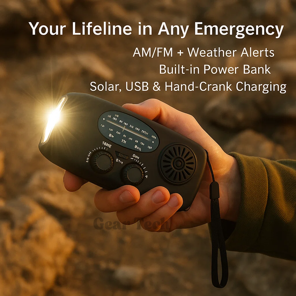 HavenLight Wind-Up Emergency Radio — AM/FM Power Bank - Desfino