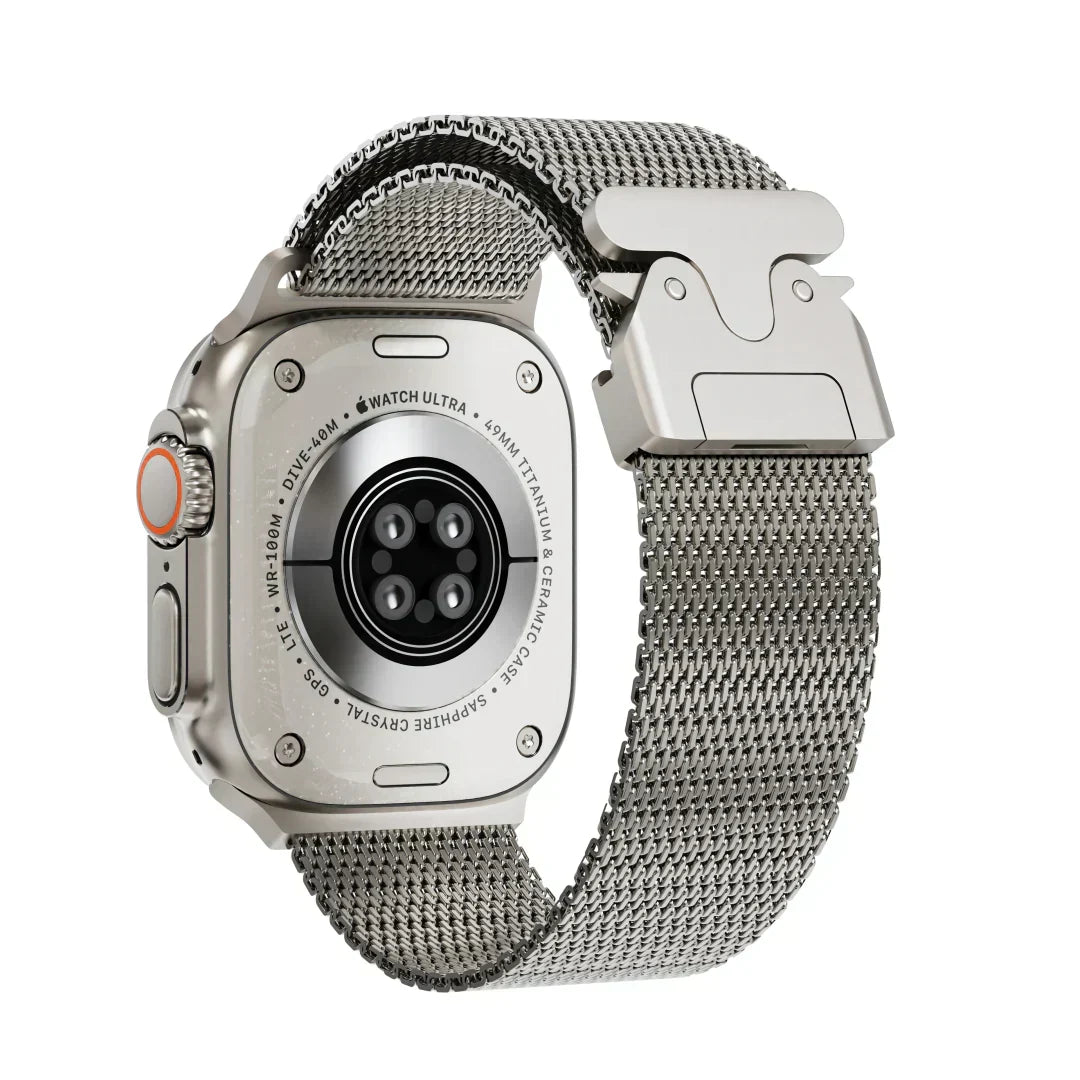 Curea tip buclă milaneză din titan ApexWeave pentru Apple Watch — plasă - Desfino