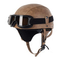 Capacete de mota vintage AeroGuard — segurança DOT, proteção UV - Desfino