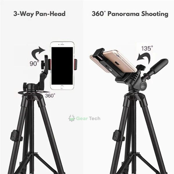 Universalt 3-i-1-stativ for smarttelefon og selfiestang — Bluetooth-fjernkontroll - Desfino