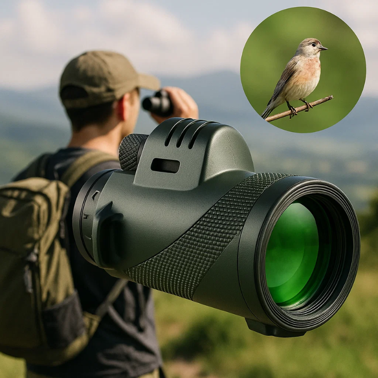 Arden Kompakt 600x HD-Ultra-Zoom-Monokular – Wetterfest, mehrfach vergütete Optik