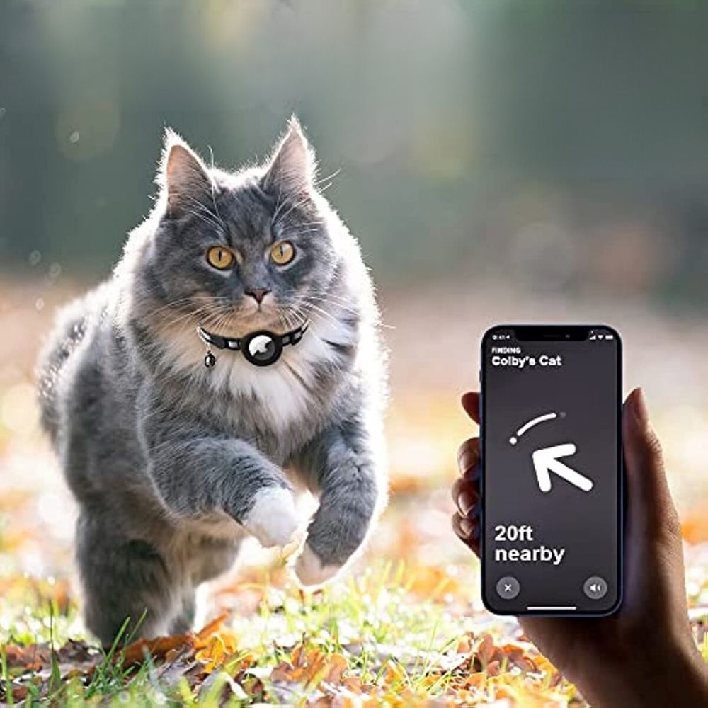 Asterra Reflective Cat Collar — Quick Release Buckle, Secure GPS Mount