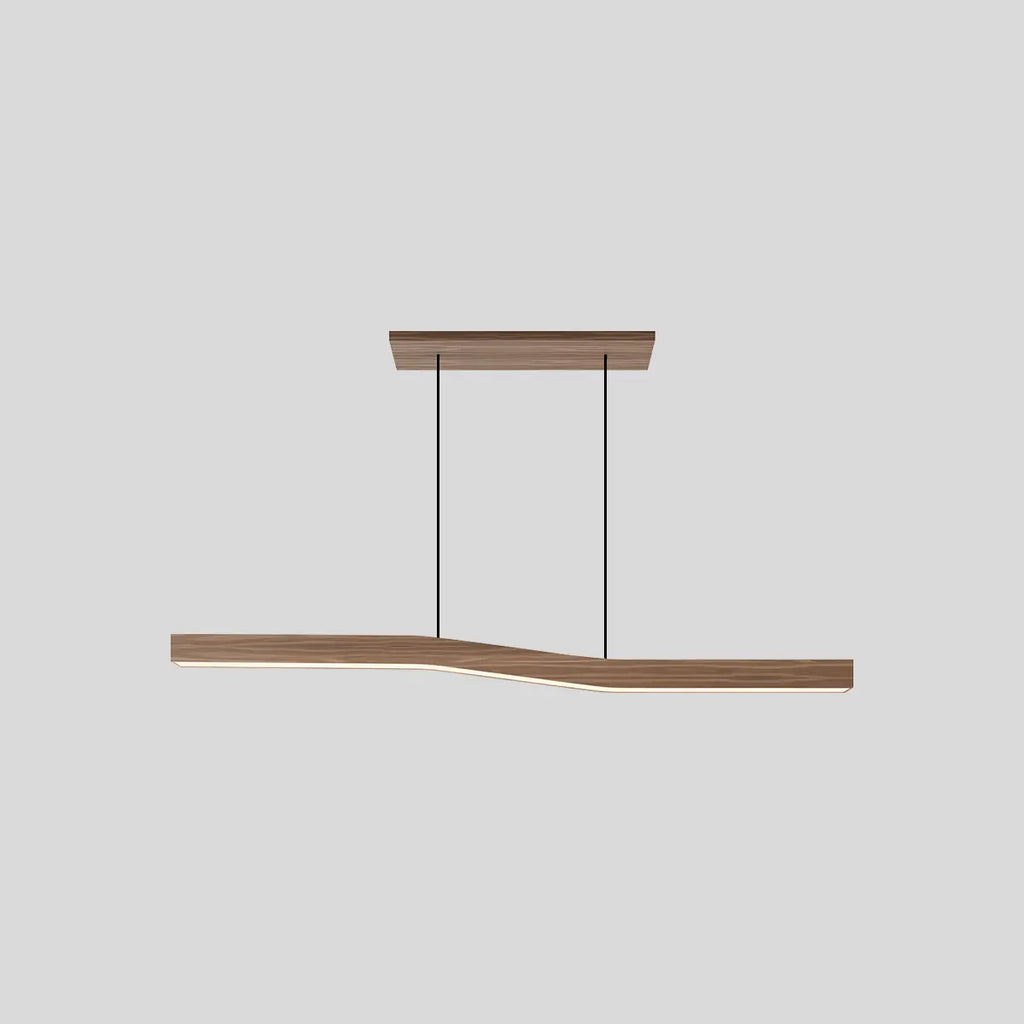 Woodgrain Linear Pendant Light for Kitchen | Desfino