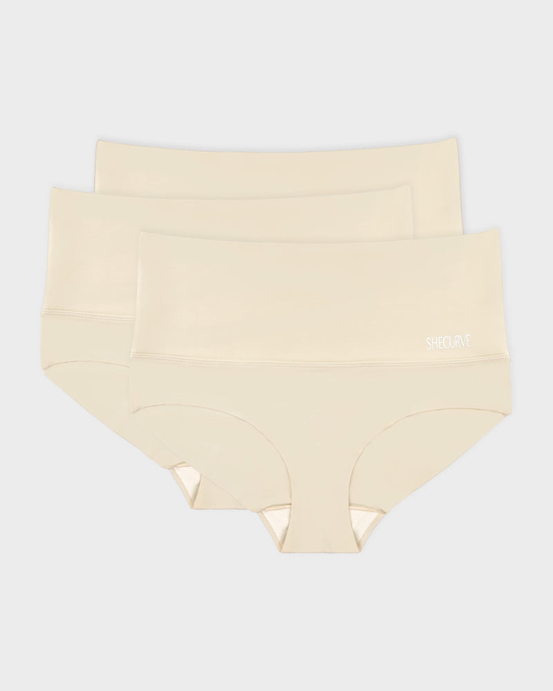 Women's Three-Pack High Waisted Briefs — Tummy Control Smoothing Fit