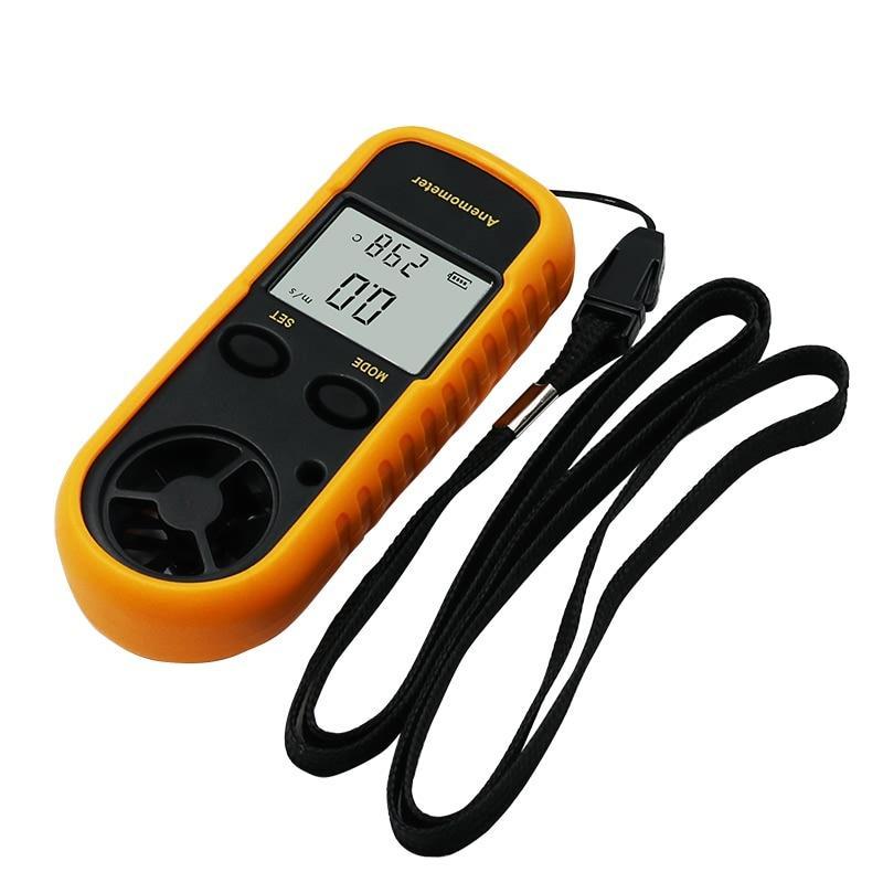 Anémomètre portable AeroSense — Appareil LCD mesurant la vitesse du vent et la température - Desfino