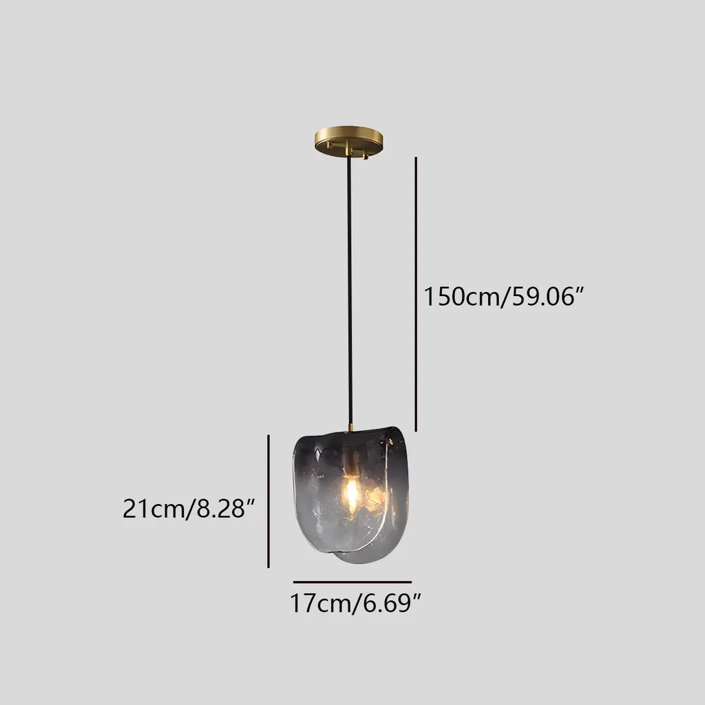 Modern Gradient Glass Pendant Light for Bedside | Desfino