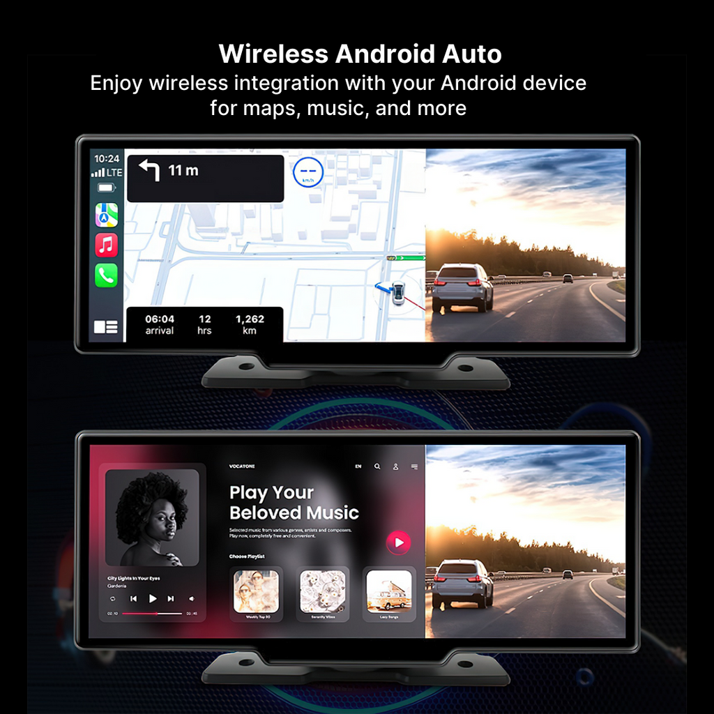 צג מגע Orion בגודל 10.26" עם CarPlay אלחוטי ו-Android Auto | Desfino