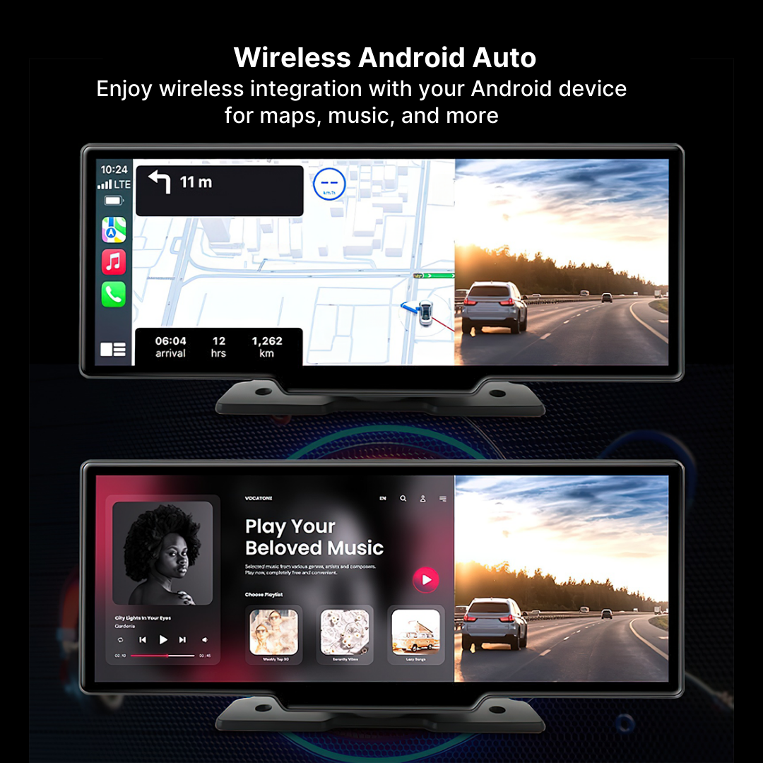 צג מגע Orion בגודל 10.26" עם CarPlay אלחוטי ו-Android Auto | Desfino