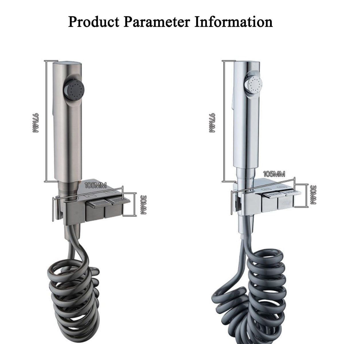 AquaKey Handheld-Bidetsprayer – Verstellbar, wandmontierter Kupferkörper - Desfino