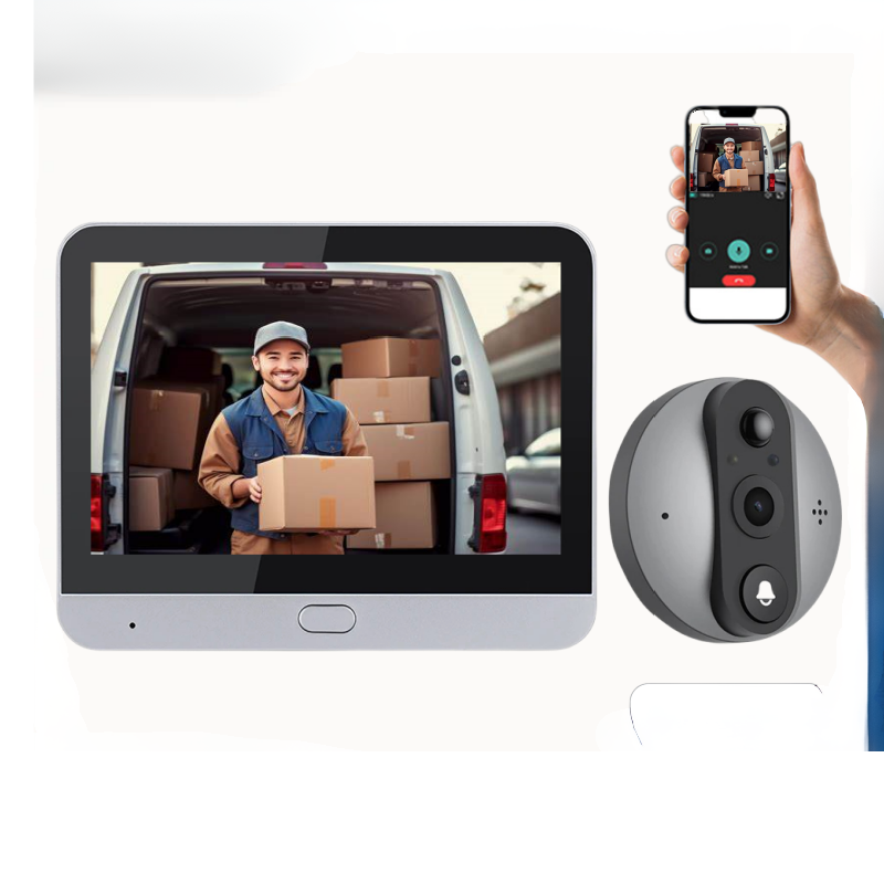 SentinelView slimme deurspion — camera met 3MP en wifi, geschikt voor Alexa - Desfino