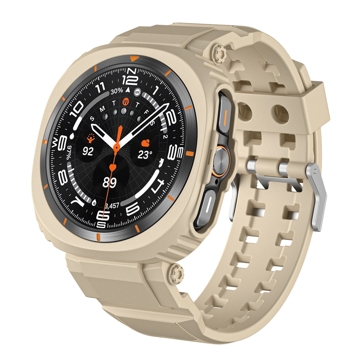 FlexTone Sport TPU -ranneke + napsautettava suojakuori, Samsung Galaxy Watch Ultra 47mm - Desfino