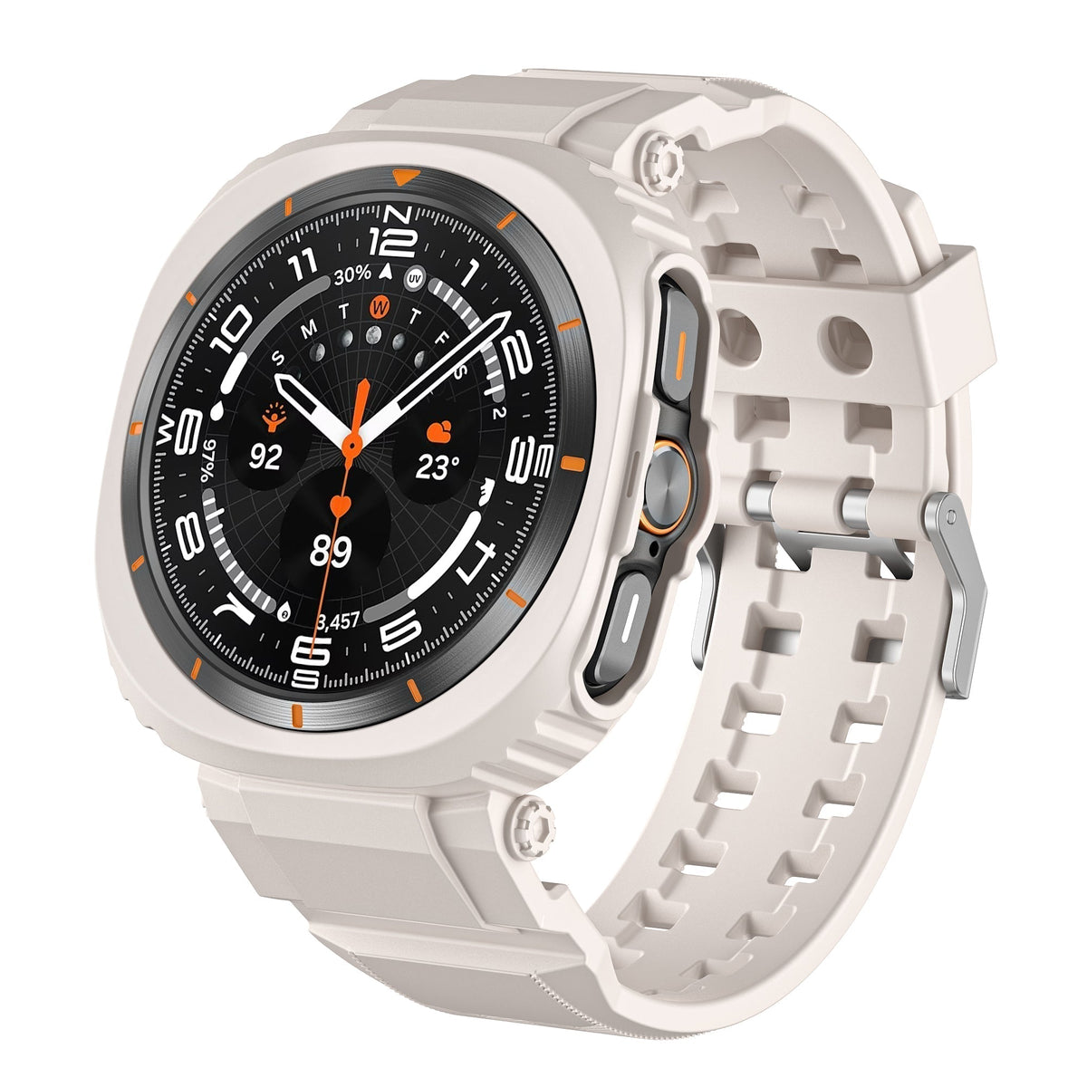 FlexTone Sport TPU -ranneke + napsautettava suojakuori, Samsung Galaxy Watch Ultra 47mm - Desfino