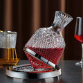 AureoSpin 1500ml krystalkaraffel — 360° roterende viniltning - Desfino