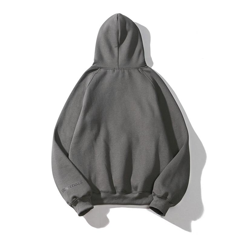 Fear of God Essentials Hoodie — 100 % Baumwolle, lockere Passform, Kängurutasche - Desfino